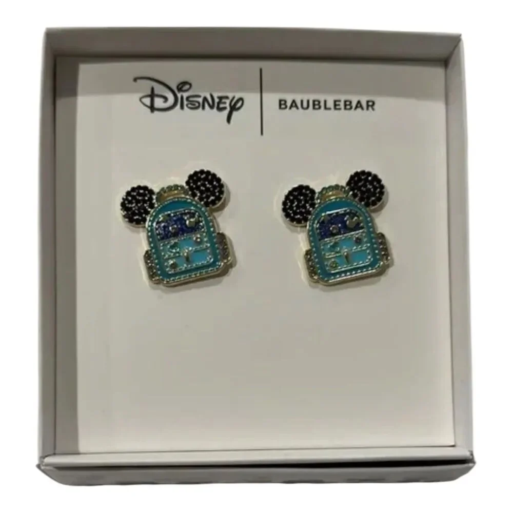 Disney + BaubleBar Mickey Mouse Blue Backpack Earrings - NIB